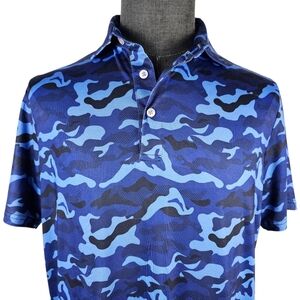 Tailor Byrd Men's Camo Poly Blend Golf Polo Casual Sport Size M
